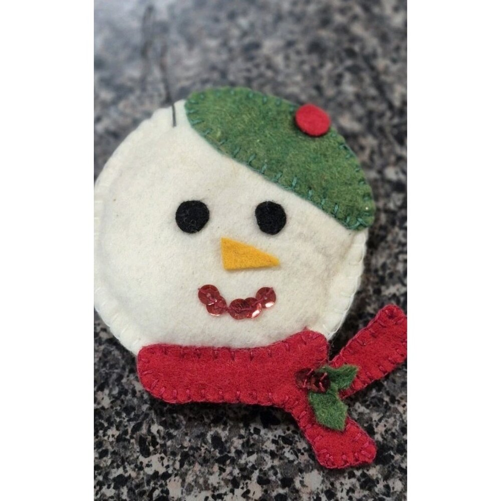 Lot Of (10) Handmade Christmas Tree Holiday Ornaments Handmade Mr. & Mrs. Claus - Picture 3 of 13
